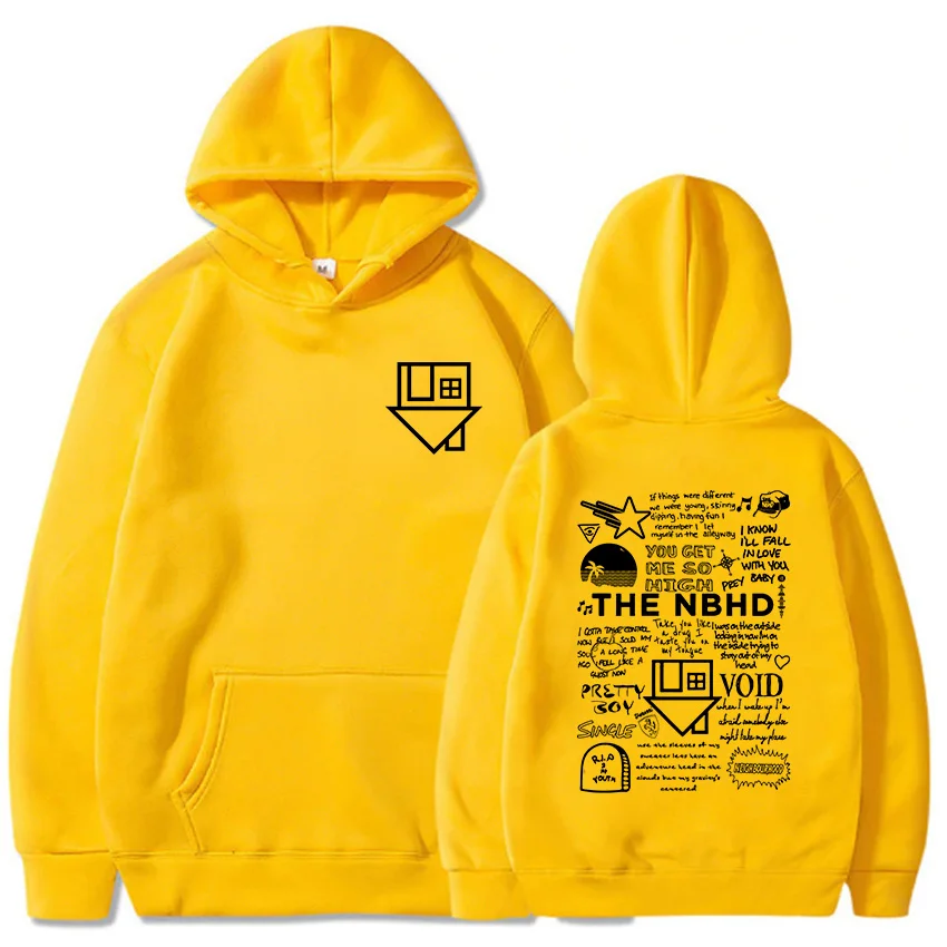 Streetwear Unisex Hip Hop Graphic Hoodies The Neighborhood NBHD Band Printing Sweatshirts Male Sudaderas Long Sleeve Winter Tops