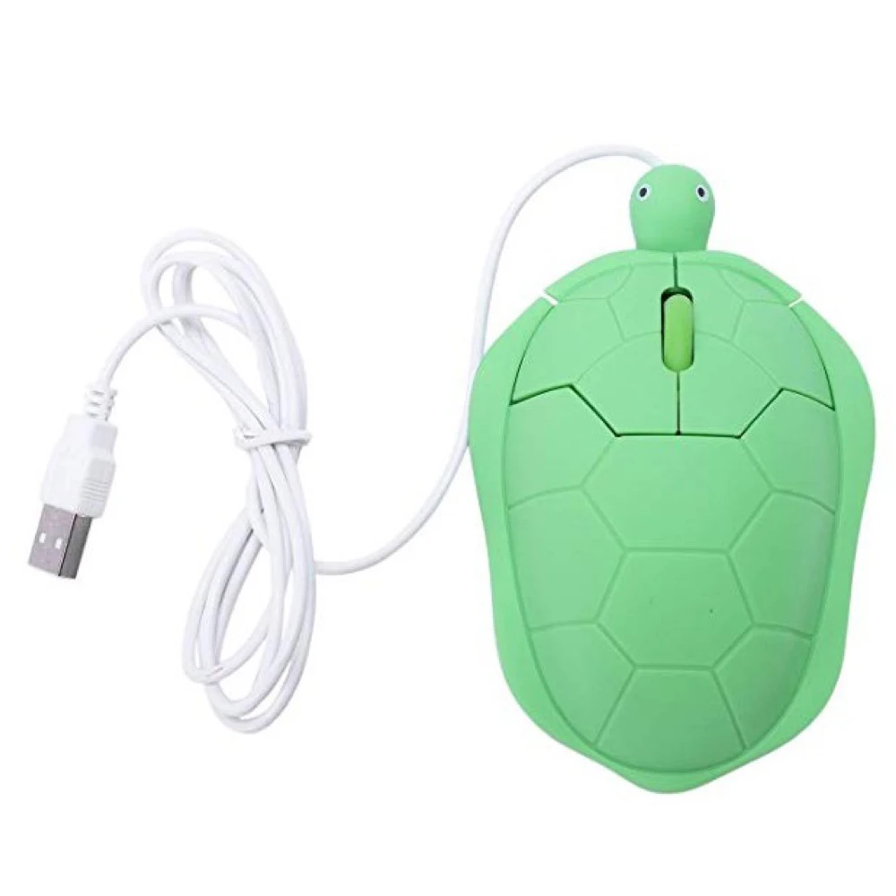 Mini Mouse Portable Turtle Cute Shape Wired Mouse Suit for Windows