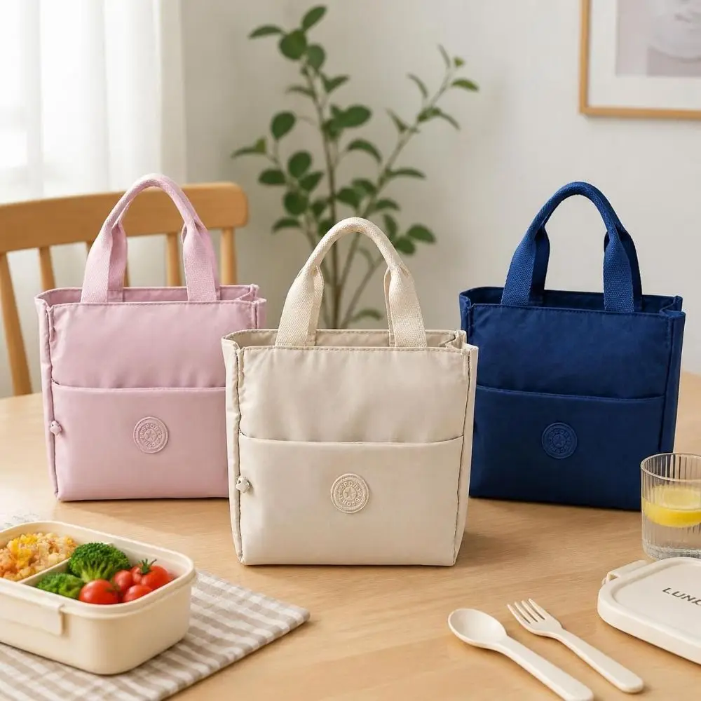 Simple Leakproof Insulated Lunch Bag Large Capacity Thickened Lunch Box Water-resistant Insulated Tote Bag Picnic