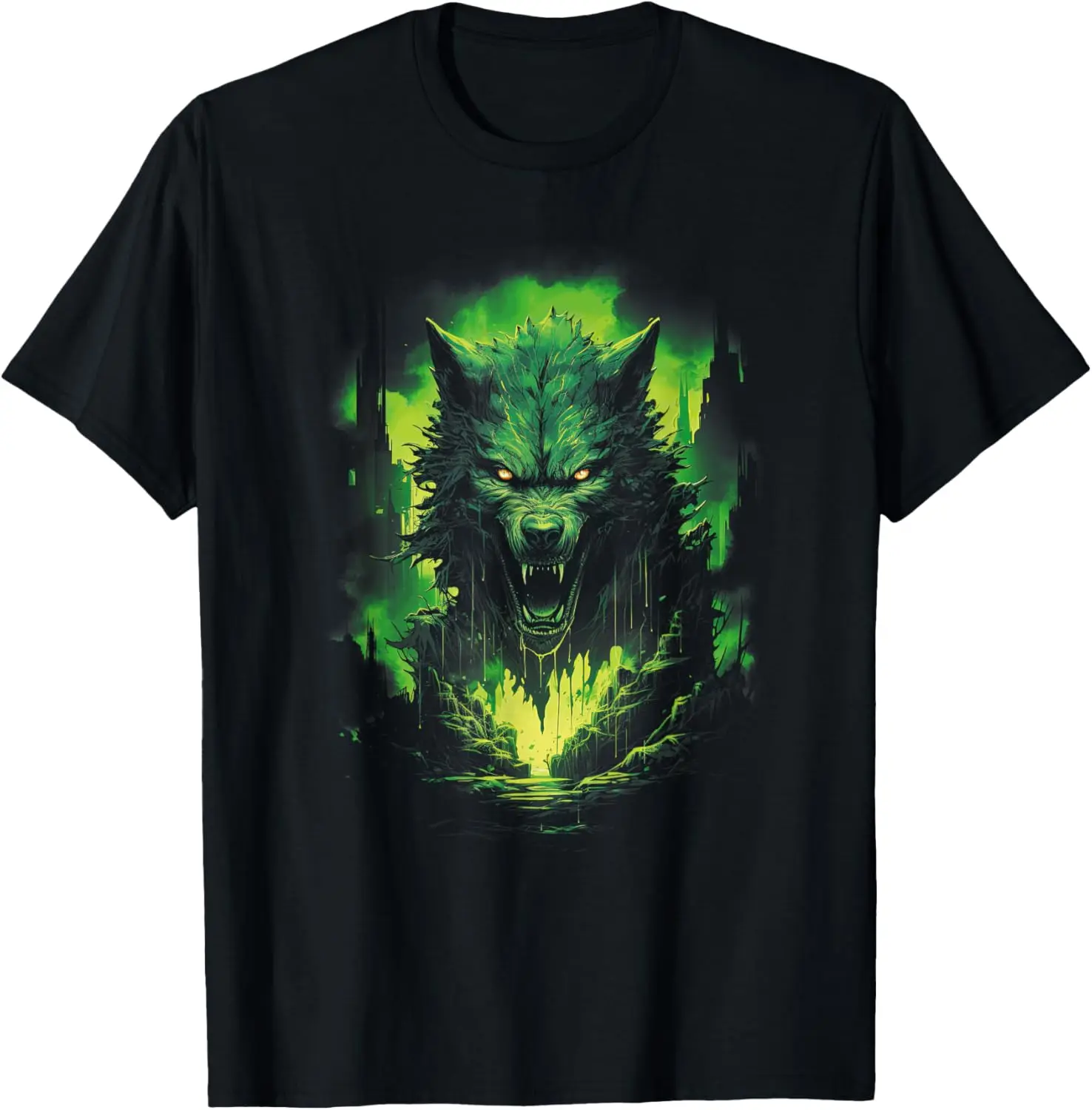 Fantasy Wolf Werewolf Horror Sword Supernatural T-Shirt