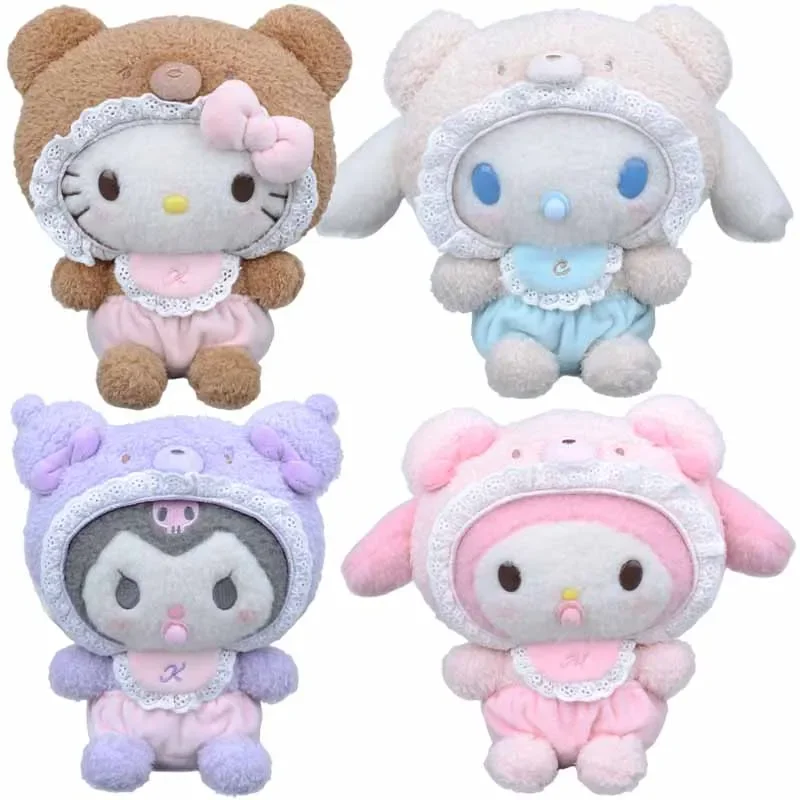 

Anime Cartoon Little Bear Kuromi My Melody Cinnamoroll HelloKittys Pacifier Baby Plushie Doll Kawaii Cute Plush Toys Gift 21cm