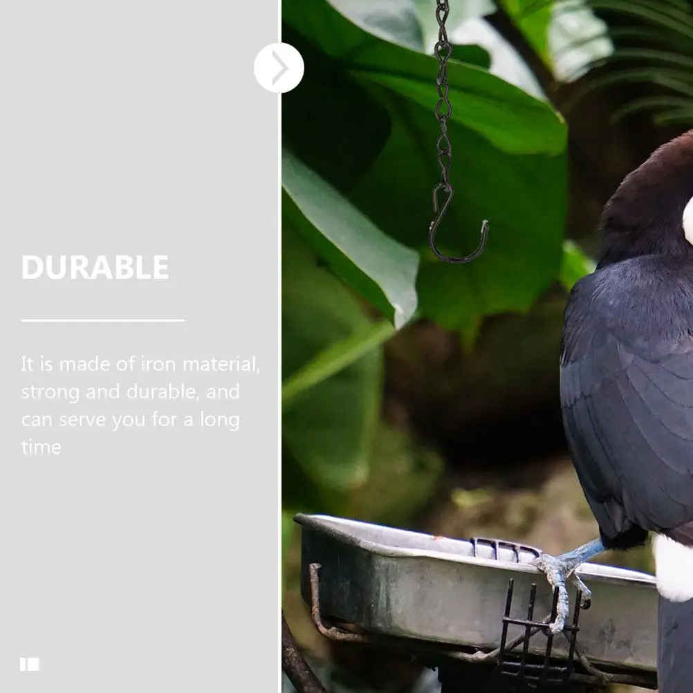 

Набор из 6 металлических цепей для подвешивания цветочных горшков, кашпо, клеток для птиц, цветочных корзин, фонарей, садовых инструментов