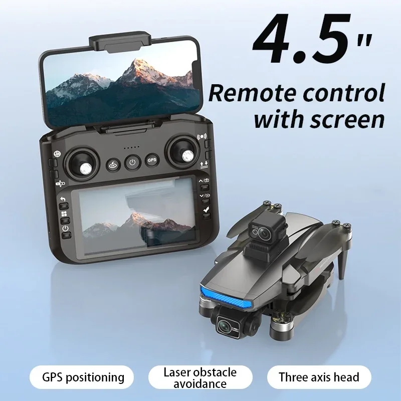 

Q7 Drone 3-Axis Gimbal With 4.5 inch Screen Dual Camera Aerial Photography 5G GPS Obstacle Avoidance RC Quadrotor Dron Toy