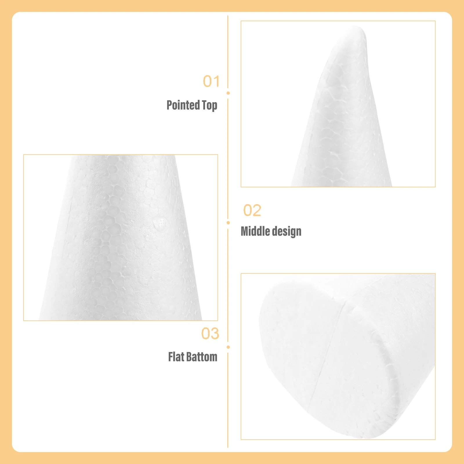 

6pcs 24Cm Craft Cones Craft Diy Decoration For Christmas Cone Home Preschool Art Projects Ornament