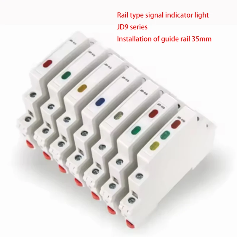 Rail JD9 MCB three color indicator light LED power signal 230V mini 9MM C45 single double indicator lights for electrical system