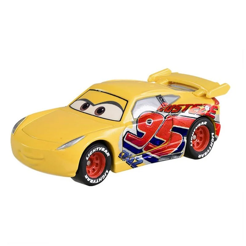 Disney Auto Pixar 2 3 Giocattolo Saetta Mcqueen originale mini racing Guido Cruz Ramirez Chick Hicks Sheriff Collezione metallo Regalo per bambini