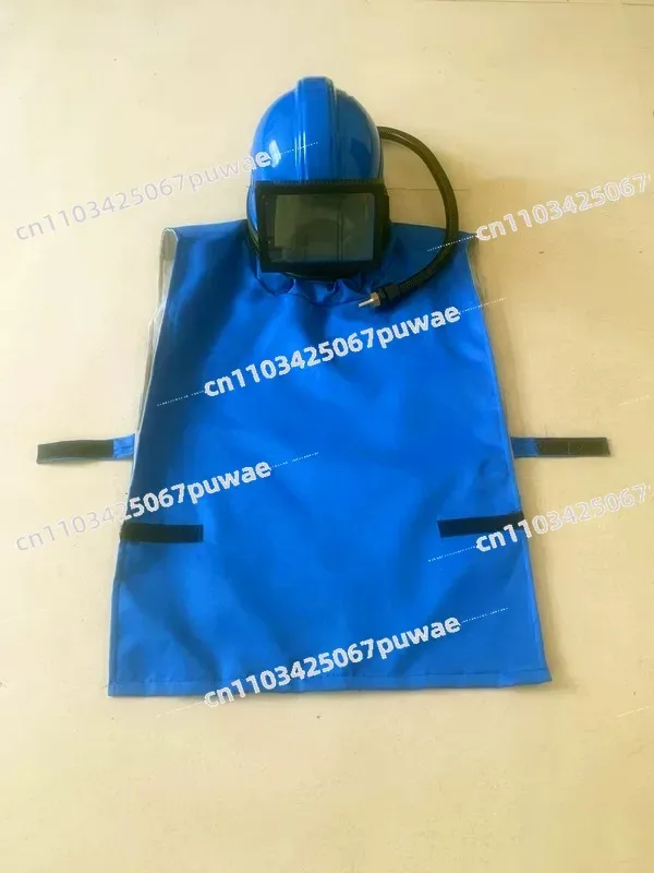 Oxygen Supply Sandblasting Safety Helmet Face Shield Protective Mask