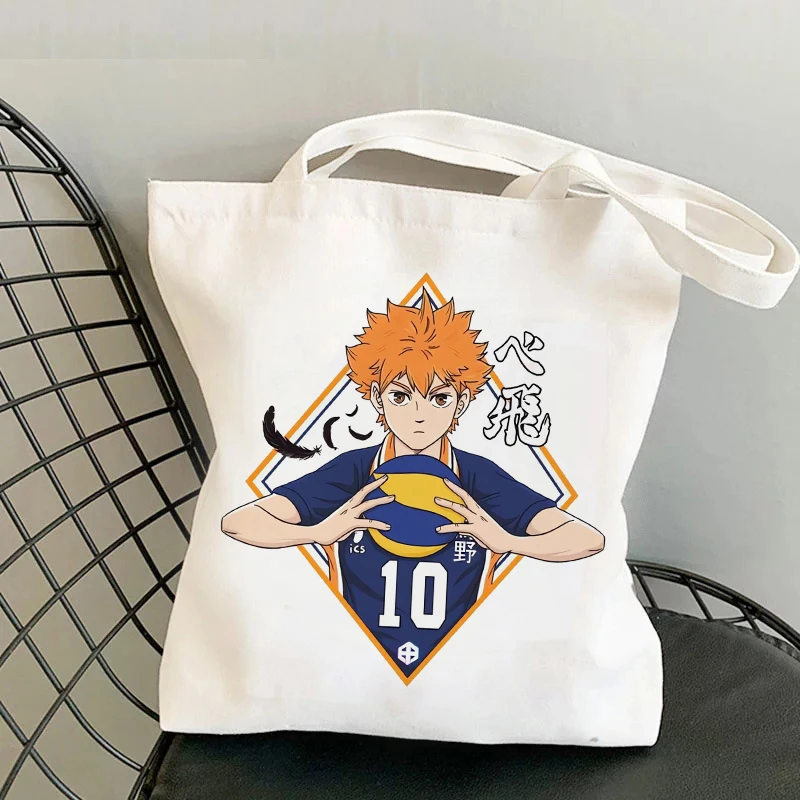 Nowe torby na ramię torby płócienne Haikyuu z nadrukiem Anime torby Crossbody dla kobiet urocza torba podróżna o dużej pojemności