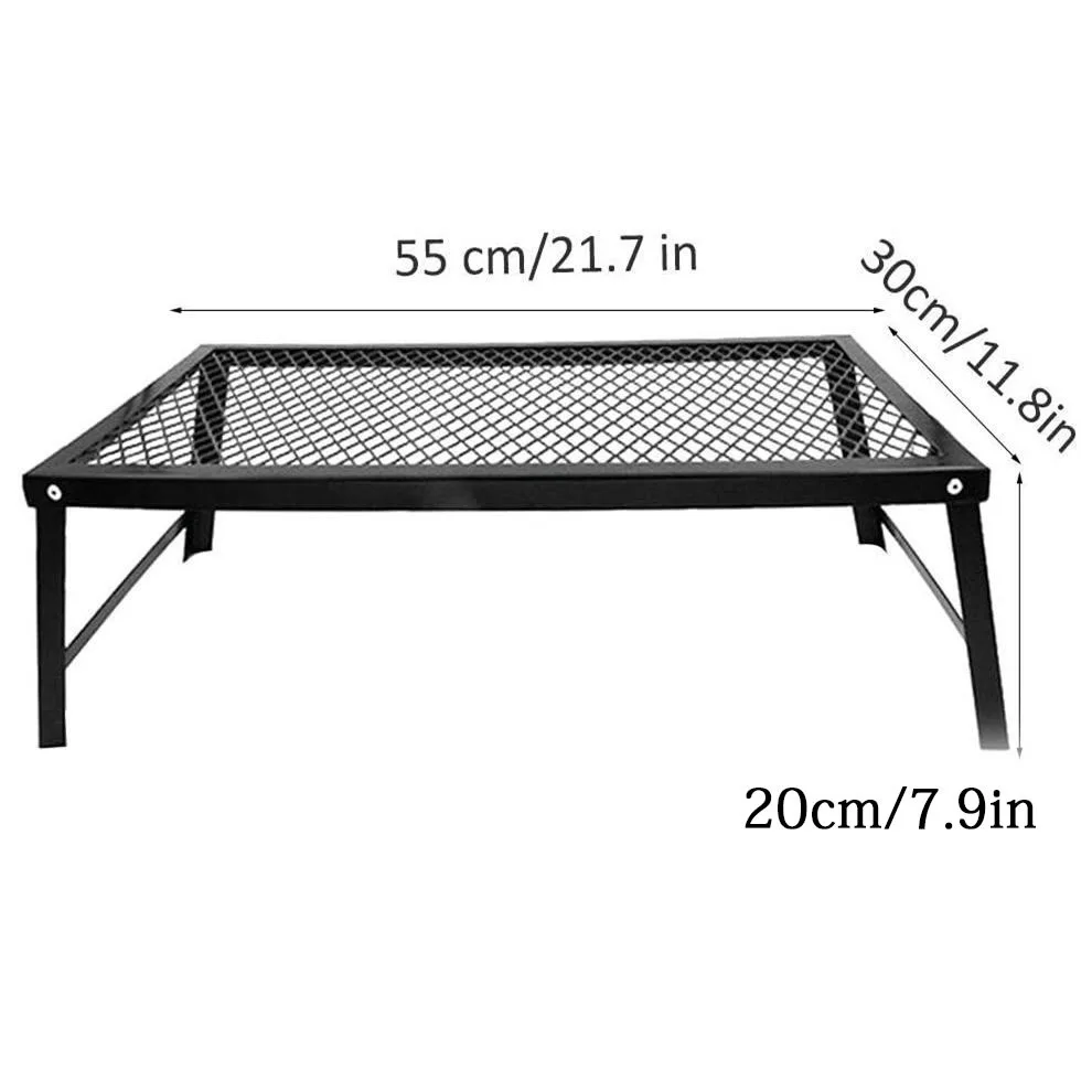 Table de pique-nique pliante pour l'extérieur, filet de barbecue, rangement de documents T1, caméra, grille de vidange, mini table basse T1