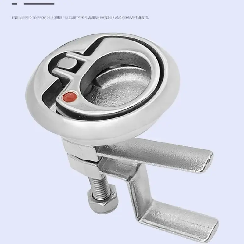 Marine Hardware Boat Handle Flush Mount 316 Stainless Steel Hatch Latch Turning Lock