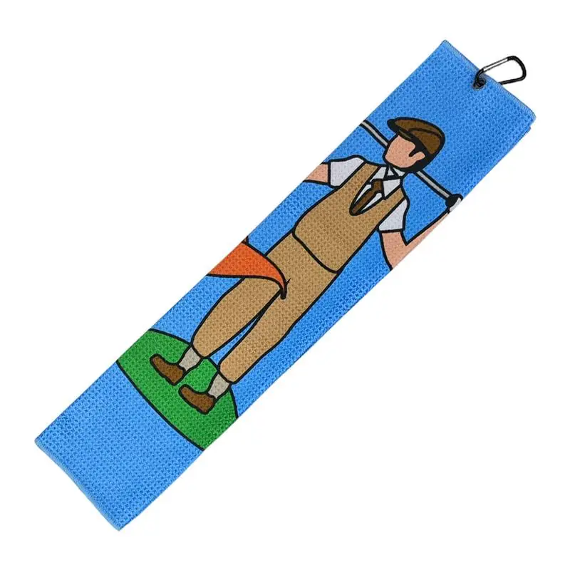 

Полотенце для гольфа, портативное полотенце с карабином, полотенце из микрофибры, полотенце для очистки гольфа, полотенце с забавным принтом, быстрое удаление песка