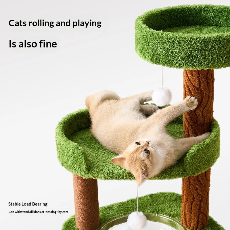 Rascador para gatos con sisal y cama torre todo en uno interior - imagen 4