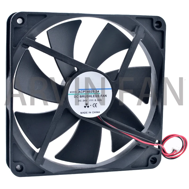 Ventilador de refrigeración ACP14025 de 14cm, 140mm, 140x140x25mm, CC de 5V, 12V, 24V, 2 pines, adecuado para caja de PC, fuente de alimentación, enrutador, inversor