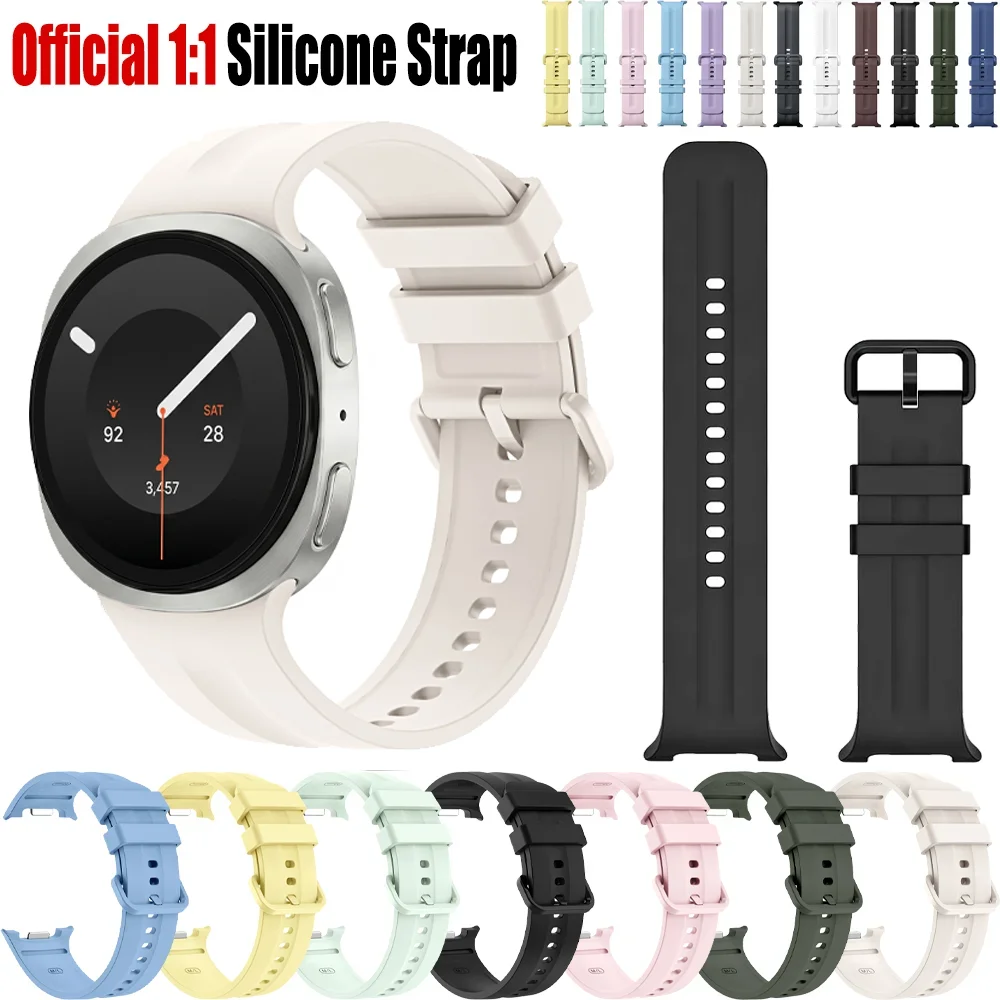 Official 1:1 Silicone Strap For Samsung Galaxy Watch 9 8 40mm 44mm Outdoor Sports Bracelet Galaxy Watch 8 Classic 46mm Accessory