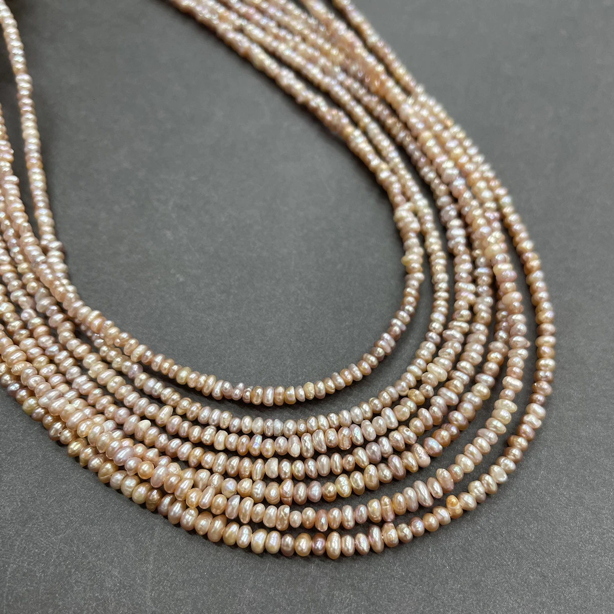3-4mm Zufällige Rosa-Lila Unregelmäßige Süßwasserperlen Halbfertige Perlenkomponenten für Handgemachte DIY-Schmuck- und Bastelprojekte – Detail 11