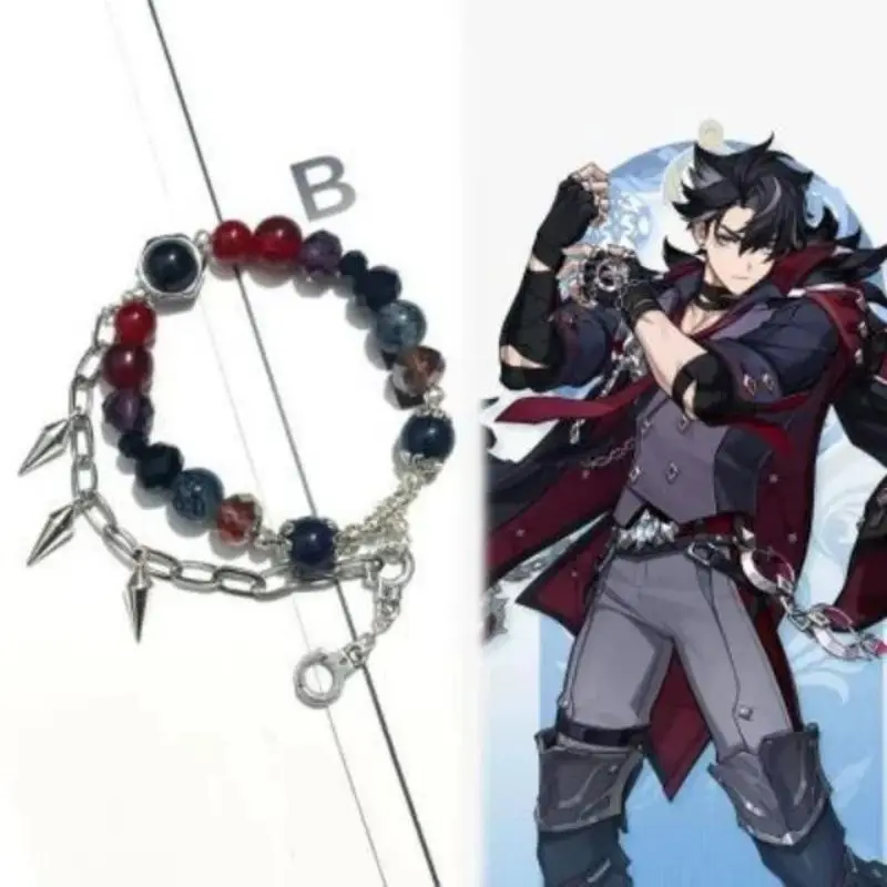 Anime Game Genshin Impact Neuvillette Wriothesley Cosplay Bracelet Unisex Beads  Pendant Bracelets Jewelry Accessories Gifts