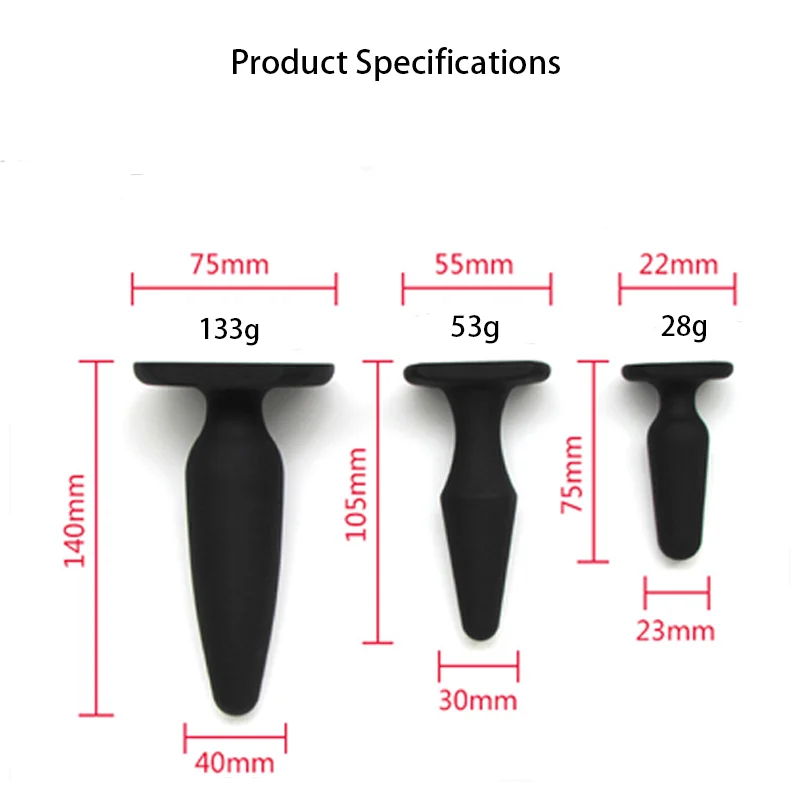 S/m/l silicone plug anal butt plug iniciante estimulação anal instrutor masculino feminino trrainer anal adulto brinquedos sexuais para casais sm