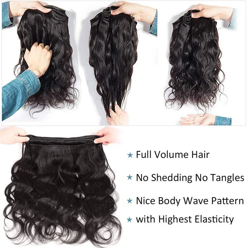 Pacotes de cabelo brasileiro da onda do corpo para mulheres, 100% cabelo humano Weave, cor natural, atacado, preço barato, 12A, 30 polegadas, 1 Pc, 3 Pcs, 4 Pcs