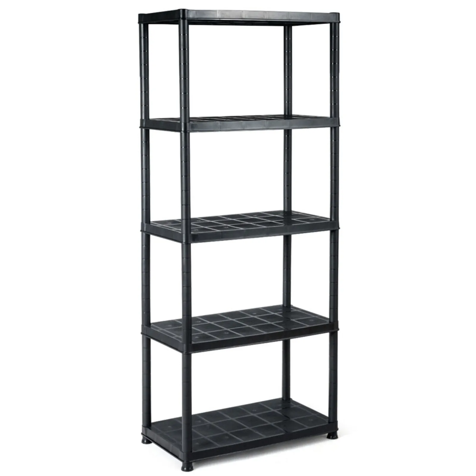 

US 5-Tier Storage Shelving Freestanding Heavy Duty Rack,28"L X 15"W X 67"H,Black