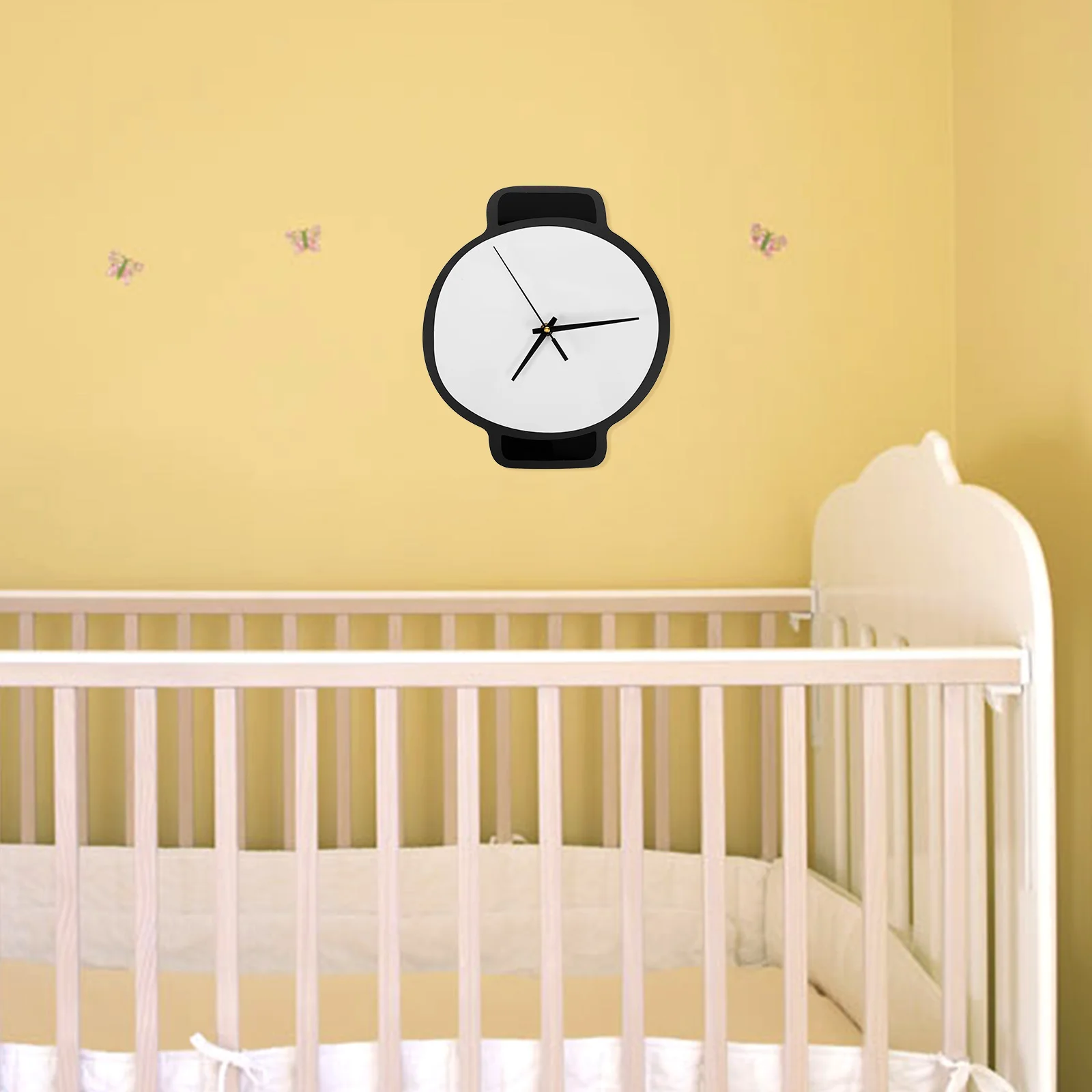 

Creative Cartoon Wall Clock Plastic Acrylic Cute Hanging Mute Wall Clock for Kids Bedroom Living Room Decor