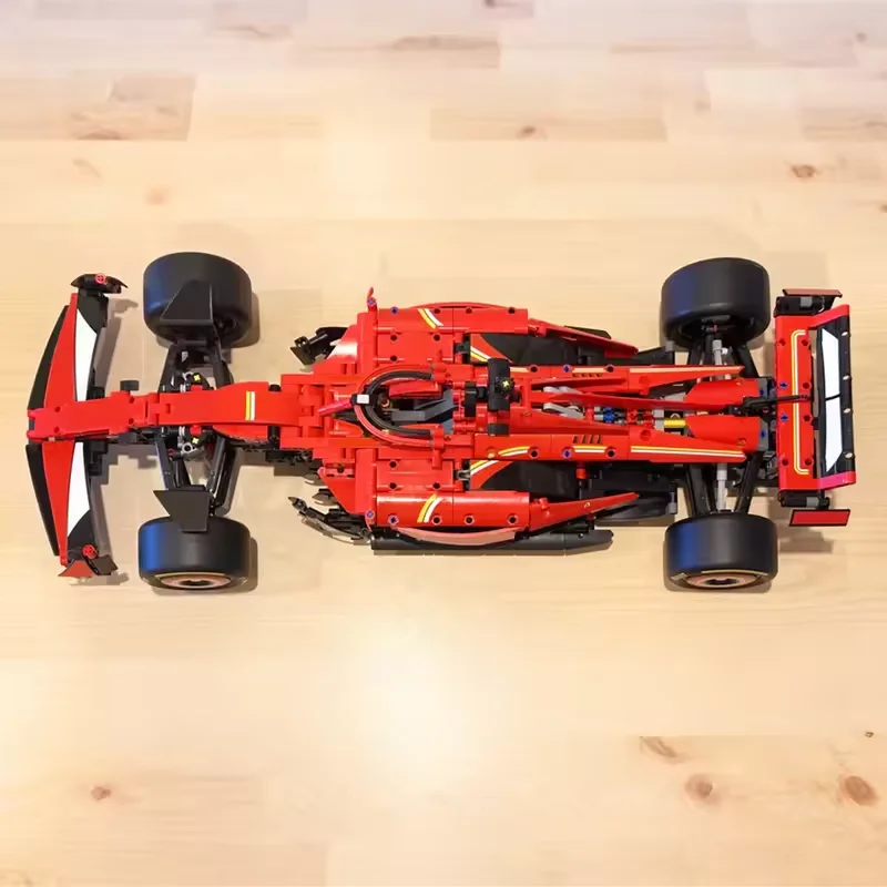 سيارة سباق SF-24 F1 تقنية 1361 قطعة 42207 مجموعات بناء مجموعة ميكانيكية مقياس 1:8 نموذج عرض تذكاري سيارة رياضية هدية