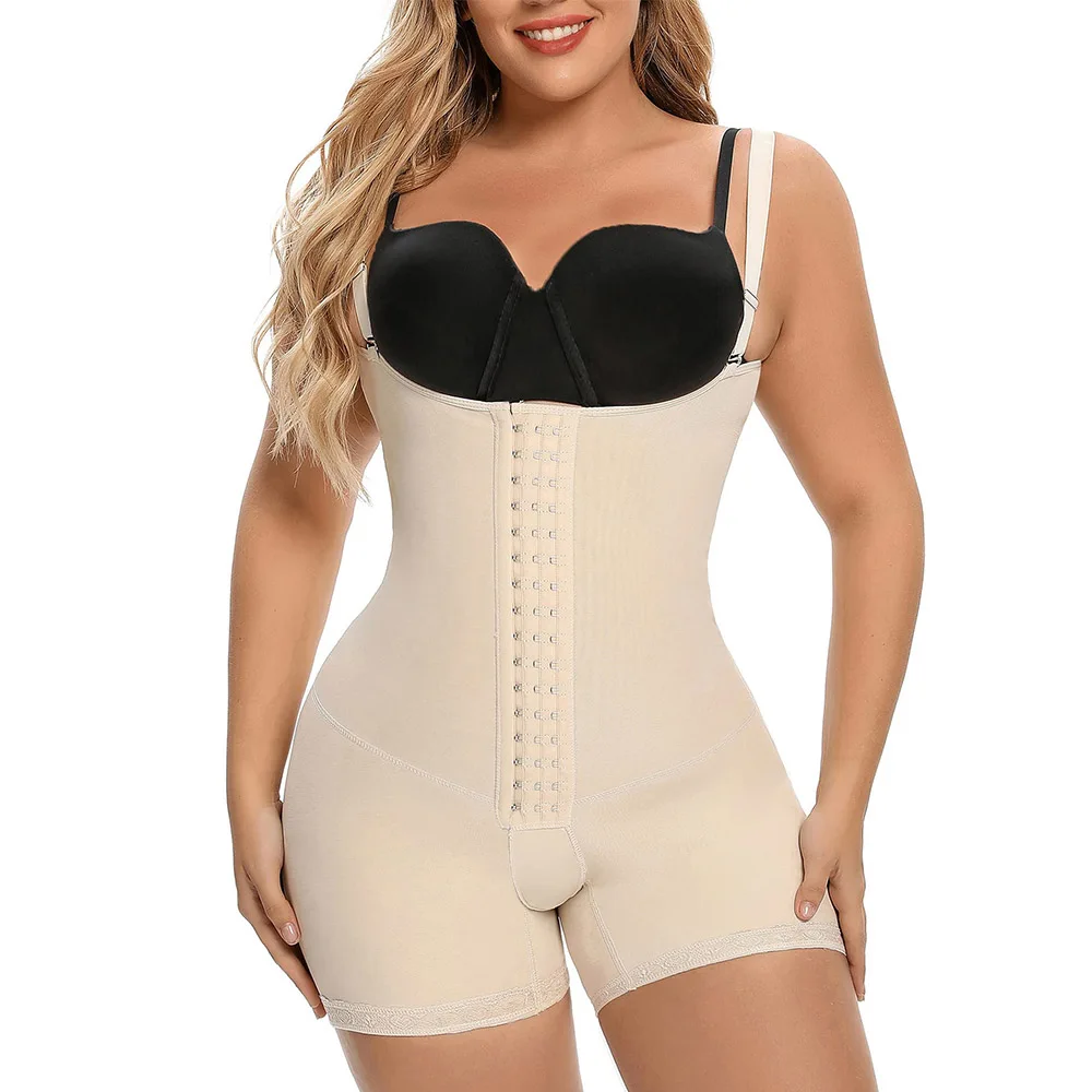 

LMYLXL Fajas Colombianas Moldeadoras Post Surgery Compression Garment Open Body Shaper Hook Girdle Shapewear Postpartum Women