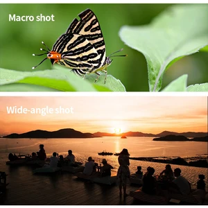 Lensa Kamera Mikro Sudut Lebar Mata Ikan 3in1 untuk iPhone Xiaomi Redmi Lensa Mata Ikan Zoom 3IN1 pada Lensa Ponsel Pintar dengan Klip Ponsel 8 mata ikan dengan penjualan terbaik - №