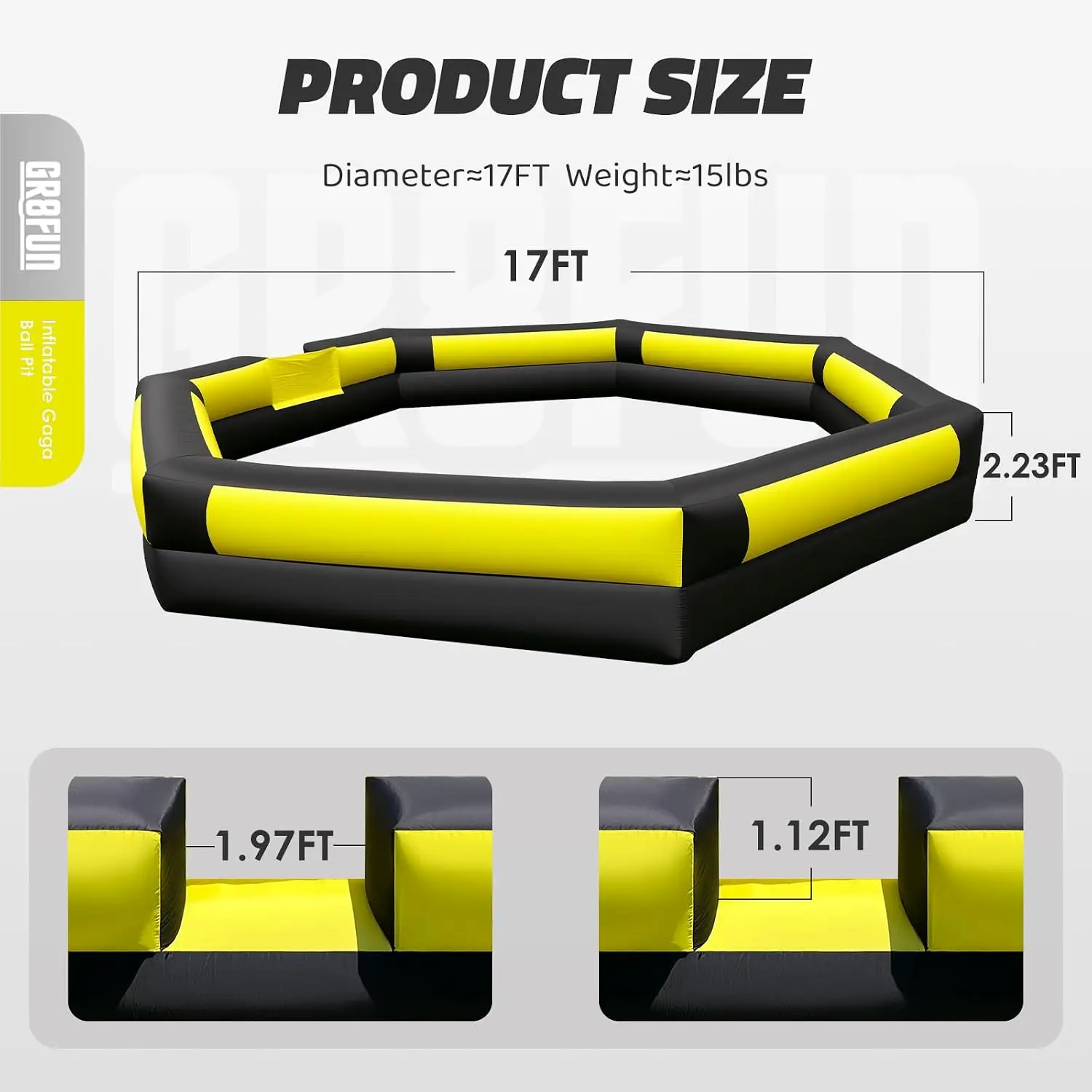 Portable Inflatable Sport Arena Seventeen Foot Blower Indoor Outdoor Family Games