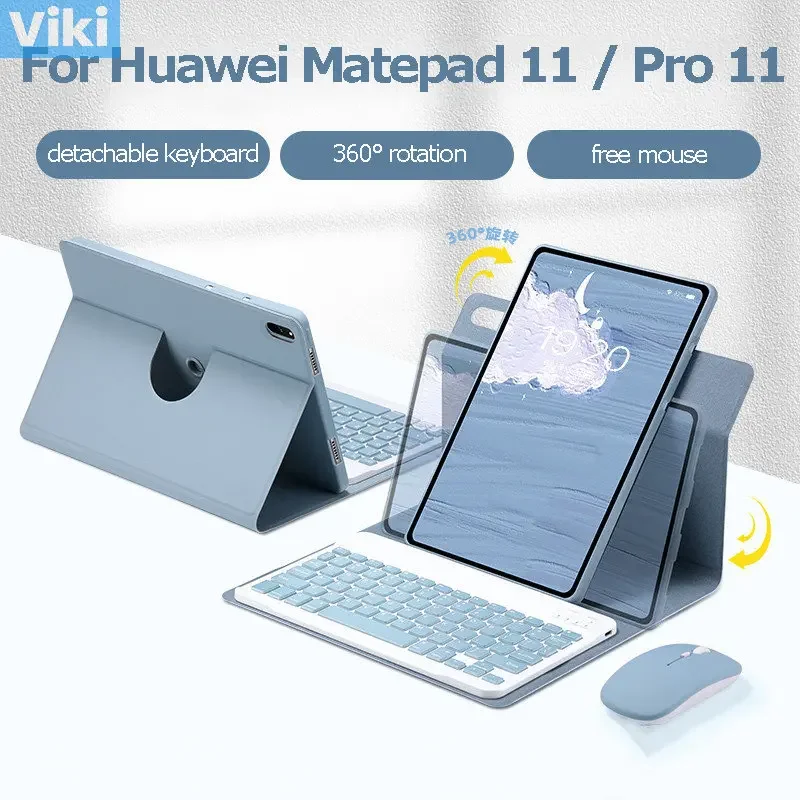 Muis Rotatie Toetsenbord Case voor Huawei Matepad Pro 11 2022 Magnetische Case voor Huawei Matepad 11 Cover met Draadloos Toetsenbord