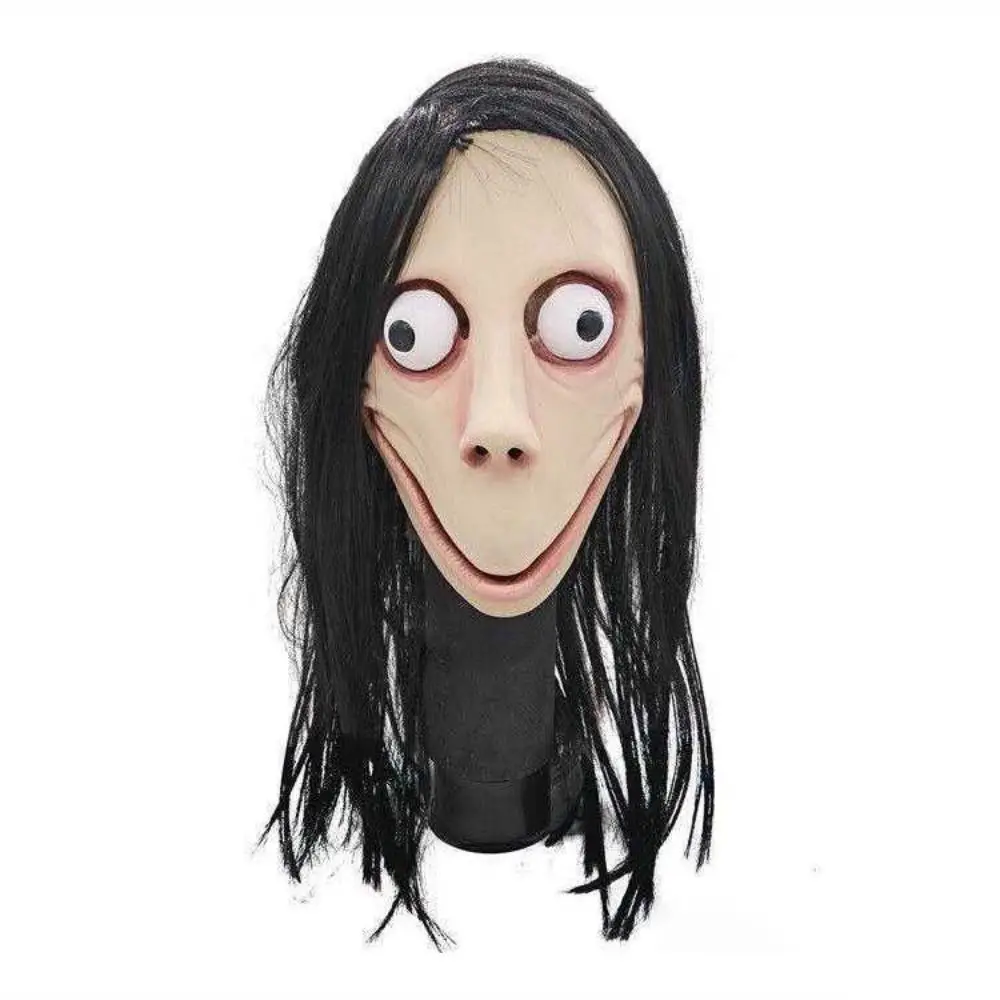 

Cosplay Halloween Ghost Mask Headgear Wig Spooky Latex MoMo Maske Scary Creativity Halloween Mask Men