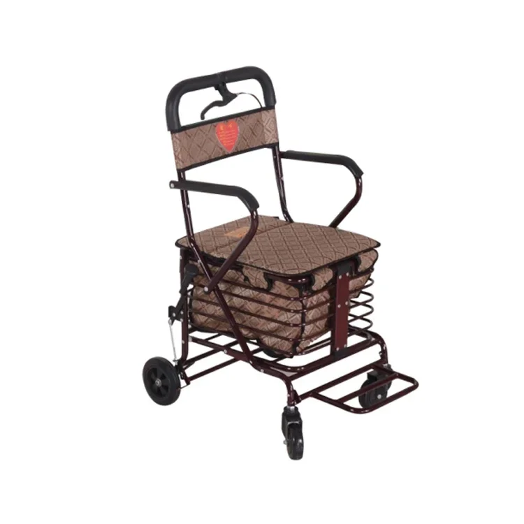 High Quality Durable Adjustable Adult Rollator Walker For Elderly