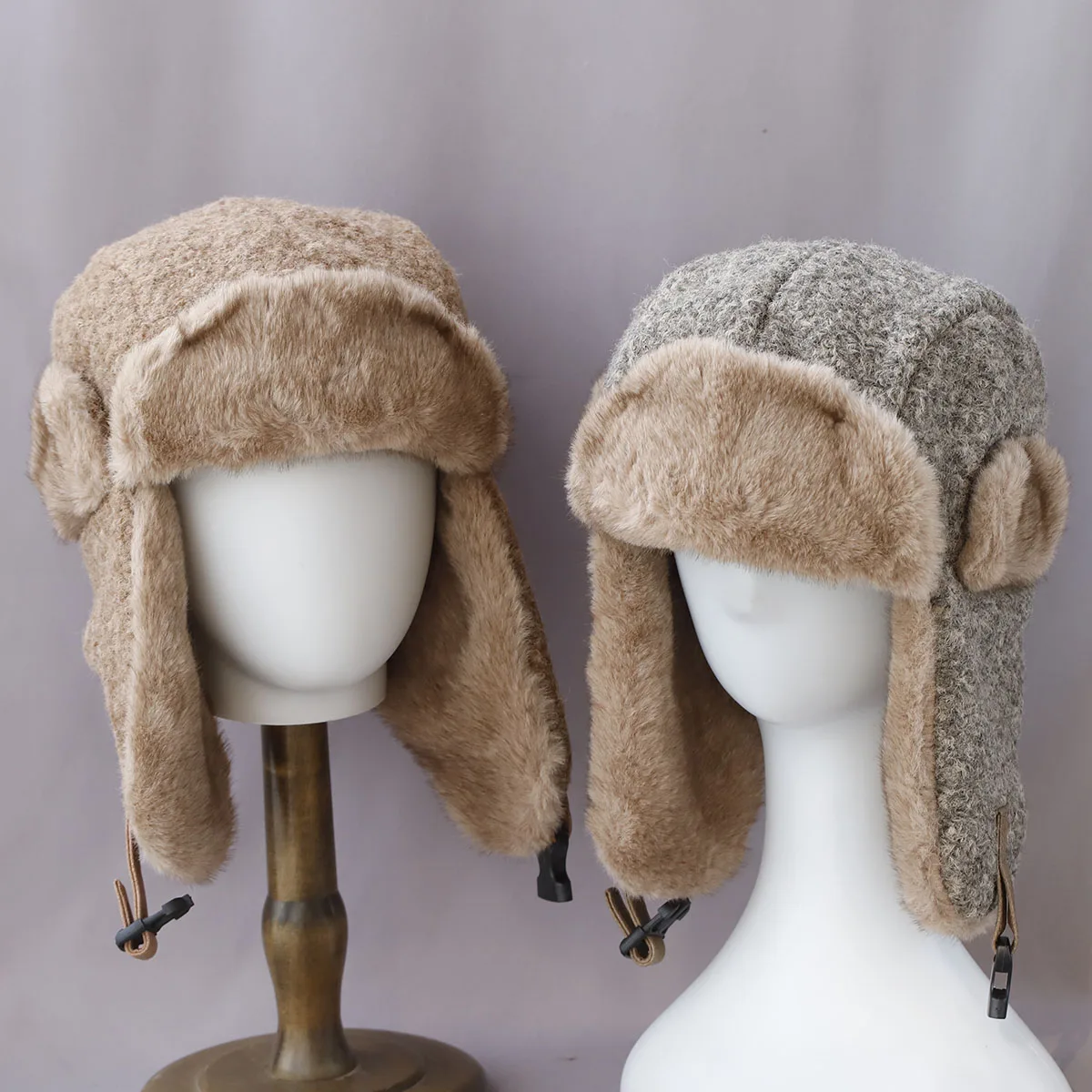 2025 nuovi Uomini Donne di Spessore Peluche Bomber Cappello Caldo Inverno Cappello Trapper Cappelli Russo Colbacco Berretti Da Neve Paraorecchie Cofano