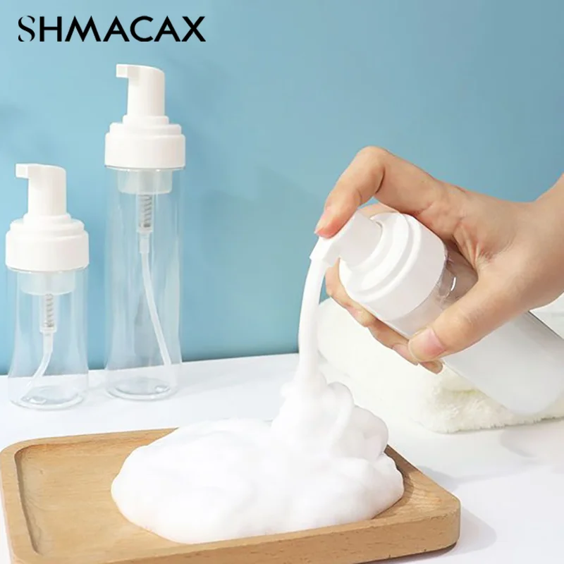 5Pcs 30/60ml Foam Pump Bottle Empty Face Cleaner Cosmetic Bottles Soap Dispenser Refillable Hand Sanitizer