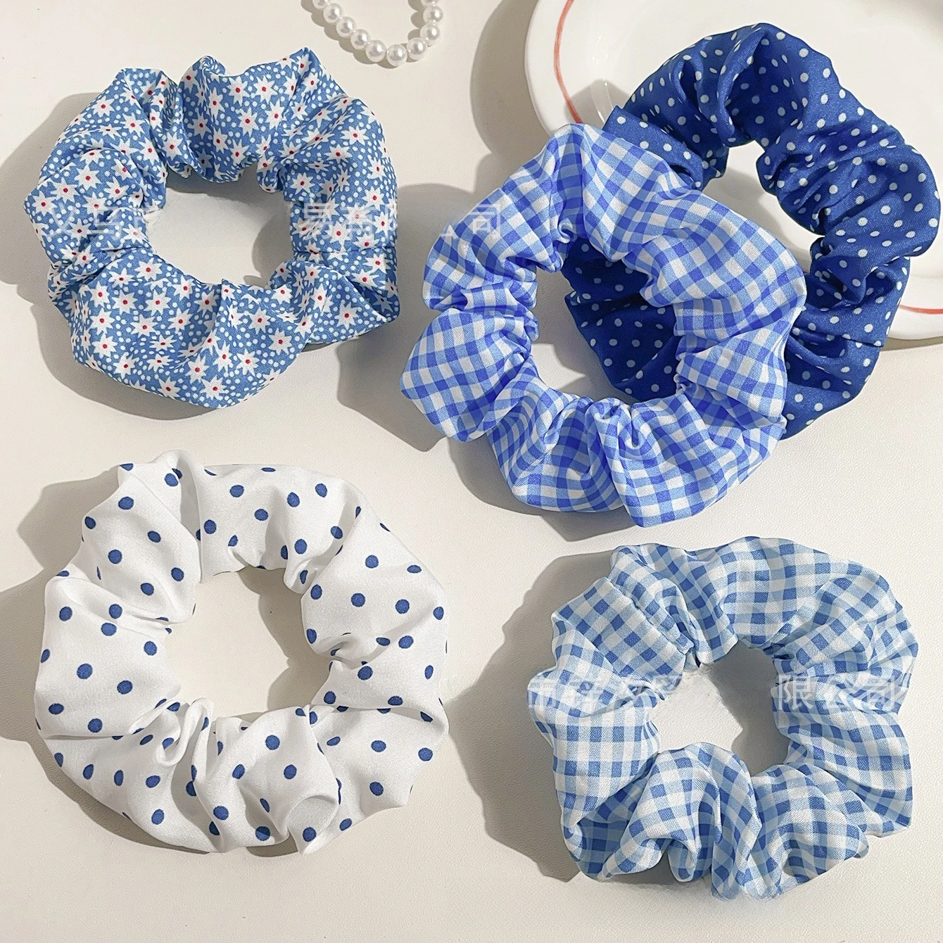 5 Pieces/Piece Girl Point Ocean Set, with Fashionable Headband, Elastic Headband, Suitable for Female Ponytail Hairstyle