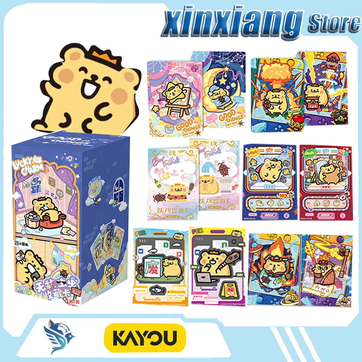 

Карточка KAYOU Little Bear Bug - коллекционная карточка с персонажами-насекомыми в стиле аниме и манги, милые и успокаивающие персонажи, которые напоминают о мультфильмах.