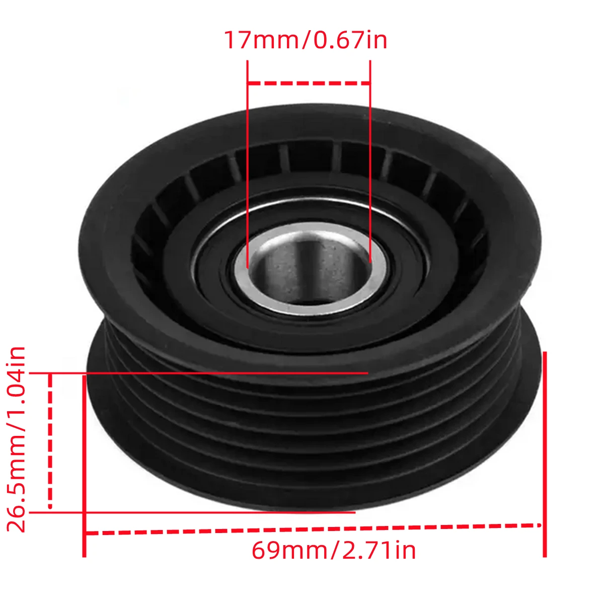 For Mercedes Benz W461 W463 R170 R171 W164 W166 W251 W639 W220 W221 W163 V-ribbed Belt Tensioner Pulley 0002020919 Idler Pulley