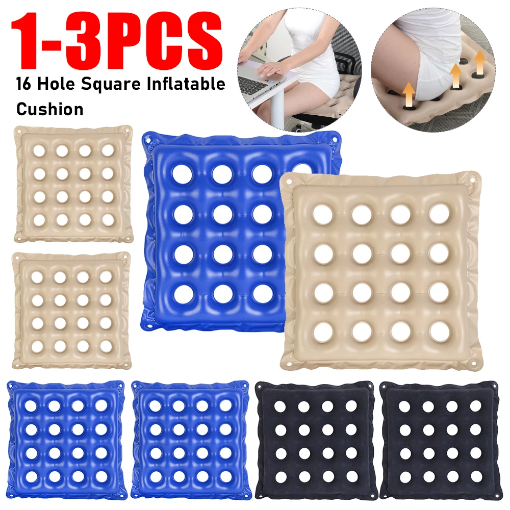 1-3PCS Wheelchair Inflatable Cushion Elderly Anti Bedsore Decubitus Pad Home Chair Mat