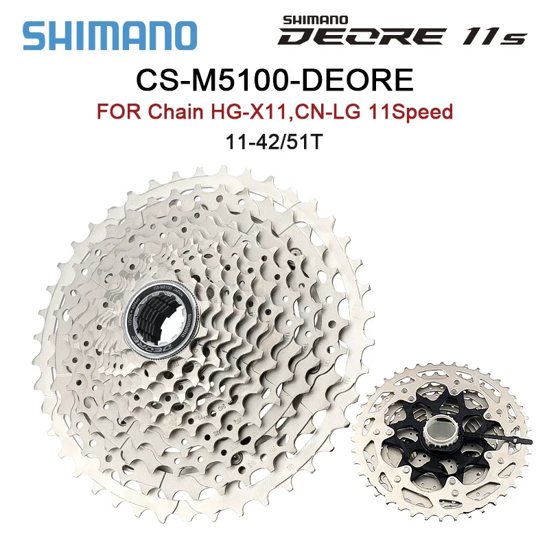 

Кассета SHIMANO DEORE M5100/M4100 10/11, кассета звездочек CS- M4100 M5100 10 в 11 в, маховик для горного велосипеда, оригинальные детали