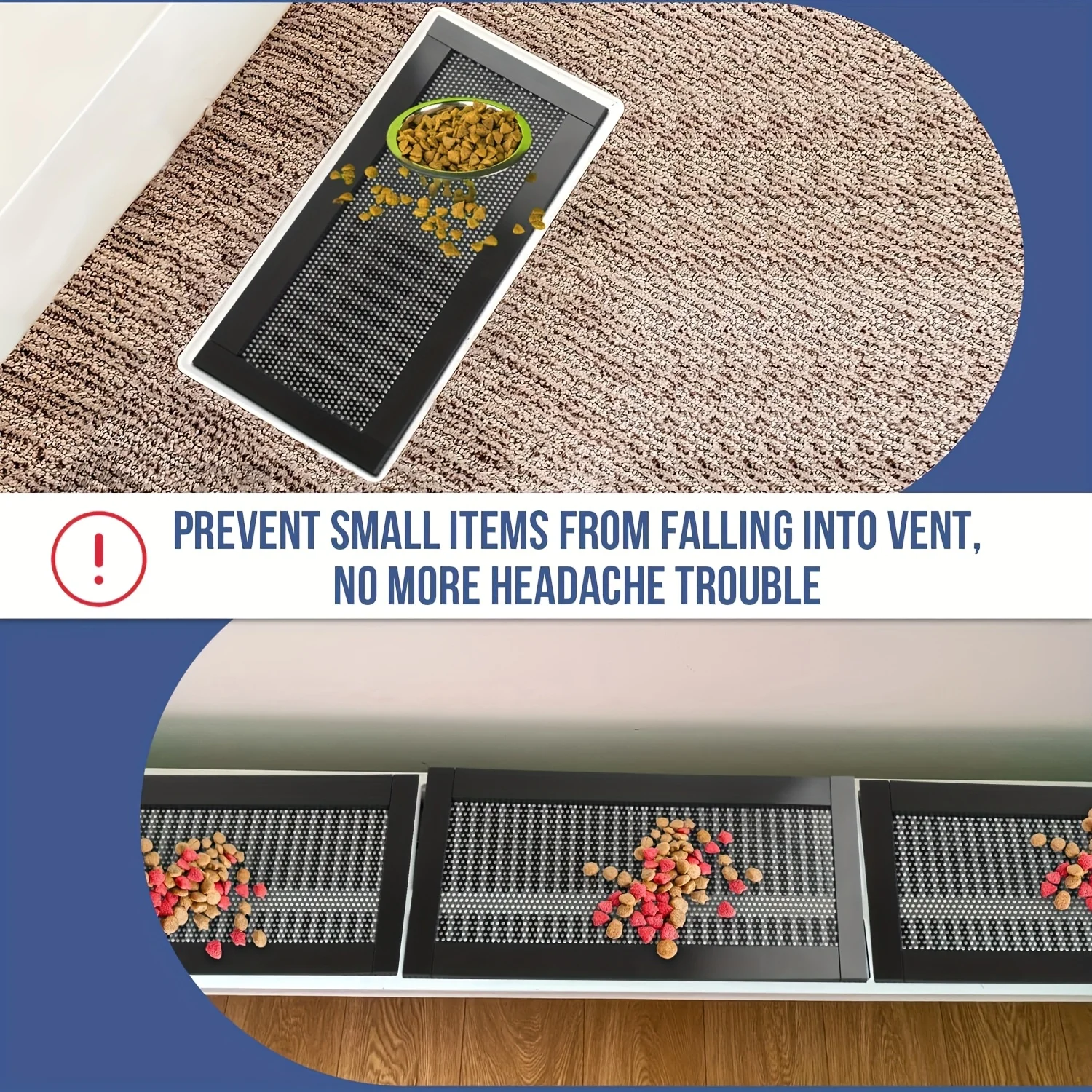 4 Uds cubiertas de ventilación magnéticas filtro de ventilación de aire de malla para atrapar desechos polvo del pelo rectángulo de 10x4 pulgadas