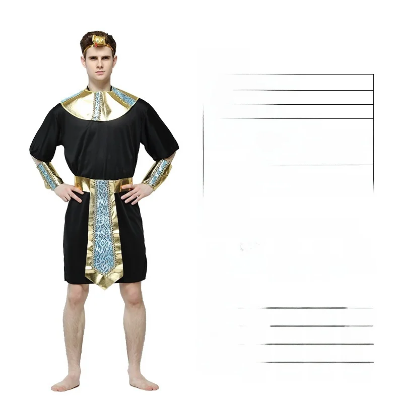 زي الهالوين بلا فرعون للرجال البالغين للحفلات التنكرية، زي لخطط الأدوار، أداء المسرح الصيني التقليدي... #2