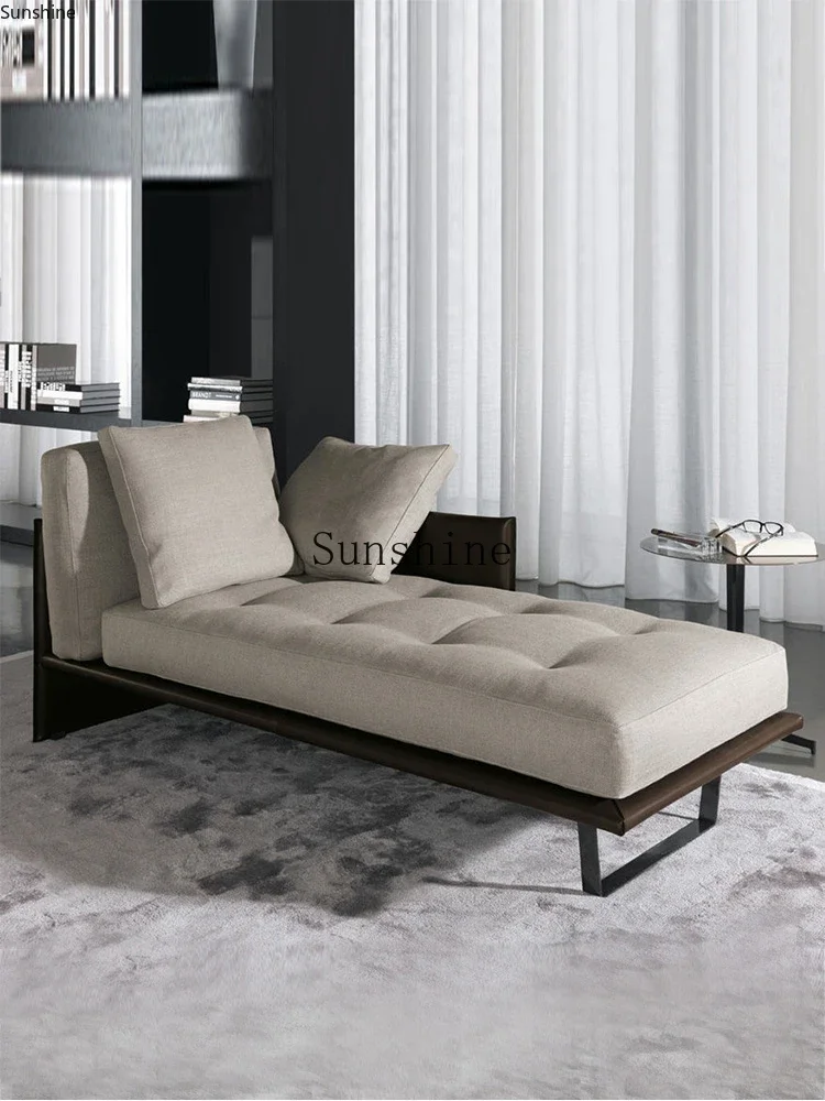 

Nordic princess recliner single sofa bedroom simple fashion fabric beauty couch FT