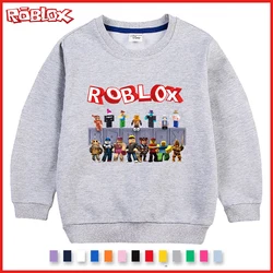 New Roblox Cartoon Digital Printing Kids Round Neck Clothing 2023 Fall Handsome Tops Spring and Autumn Birthday Christmas Gift