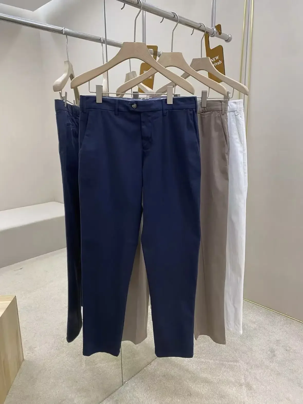 

BC Italian solid color straight casual trousers