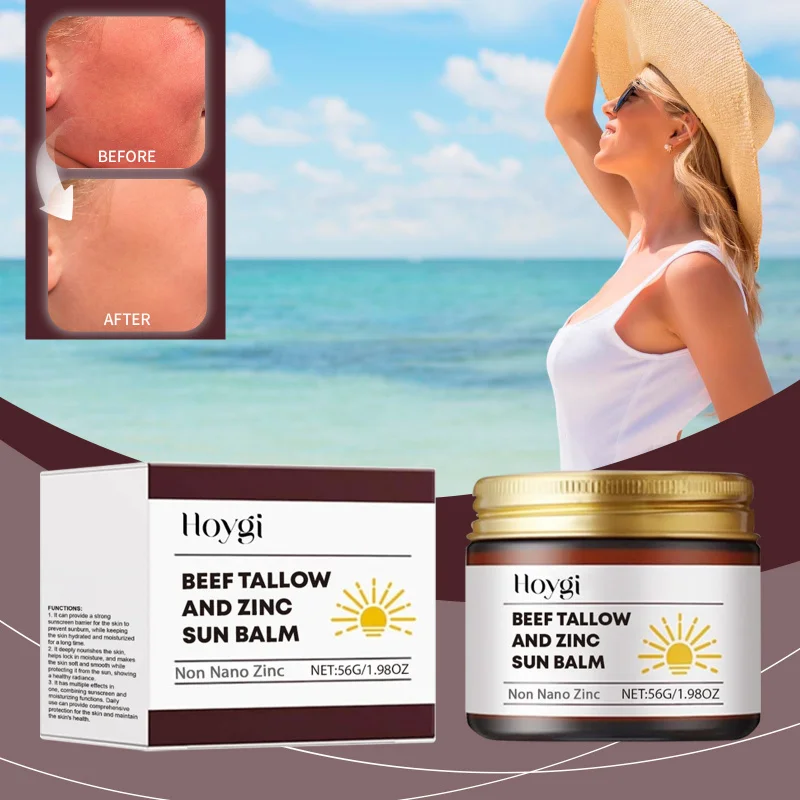 

Protection Beef Tallow Cream - Moisturizing Nourishing Lock Moisture Smooth, Gentle Hydrating Sunscreen Barrier for Face & Body