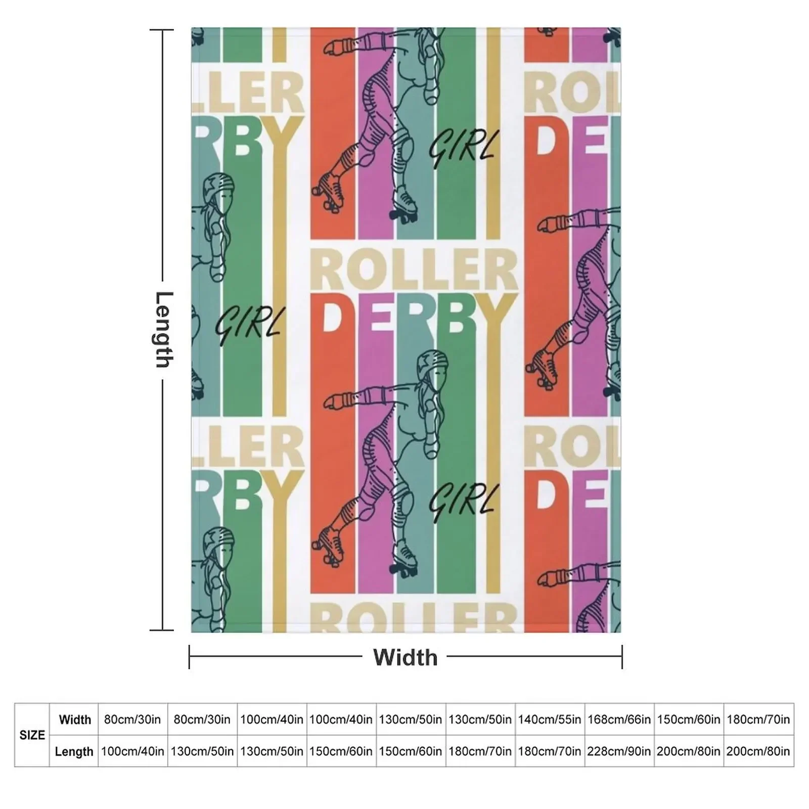 Roller Derby GIRL Throw Blanket Sleeping Bag Summer Beddings Bed Custom Blankets