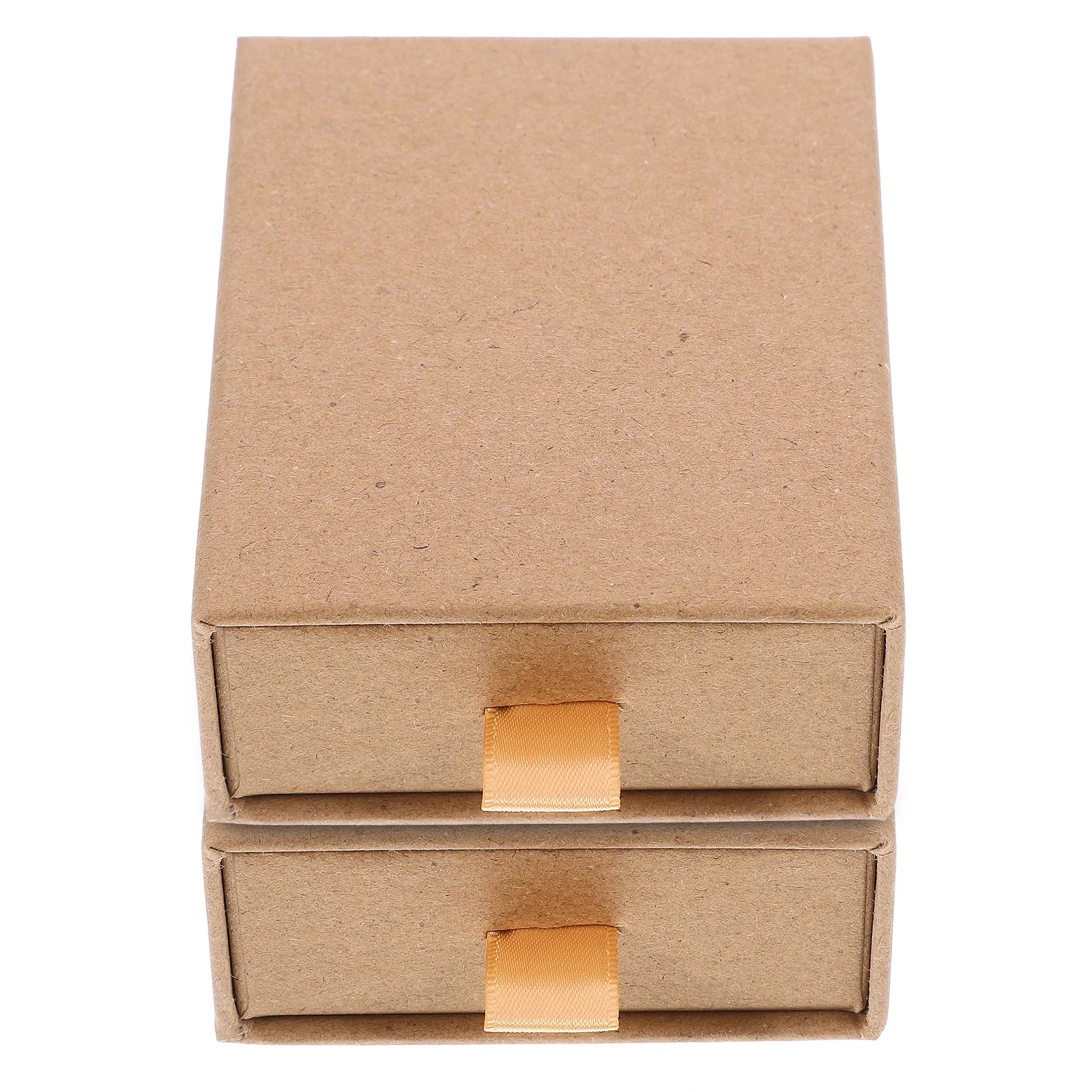 

2Pcs Small Jewelry Storage Boxes Kraft Paper Ring Necklace Gift Boxes Protective Packaging Small Jewelry Gift Box