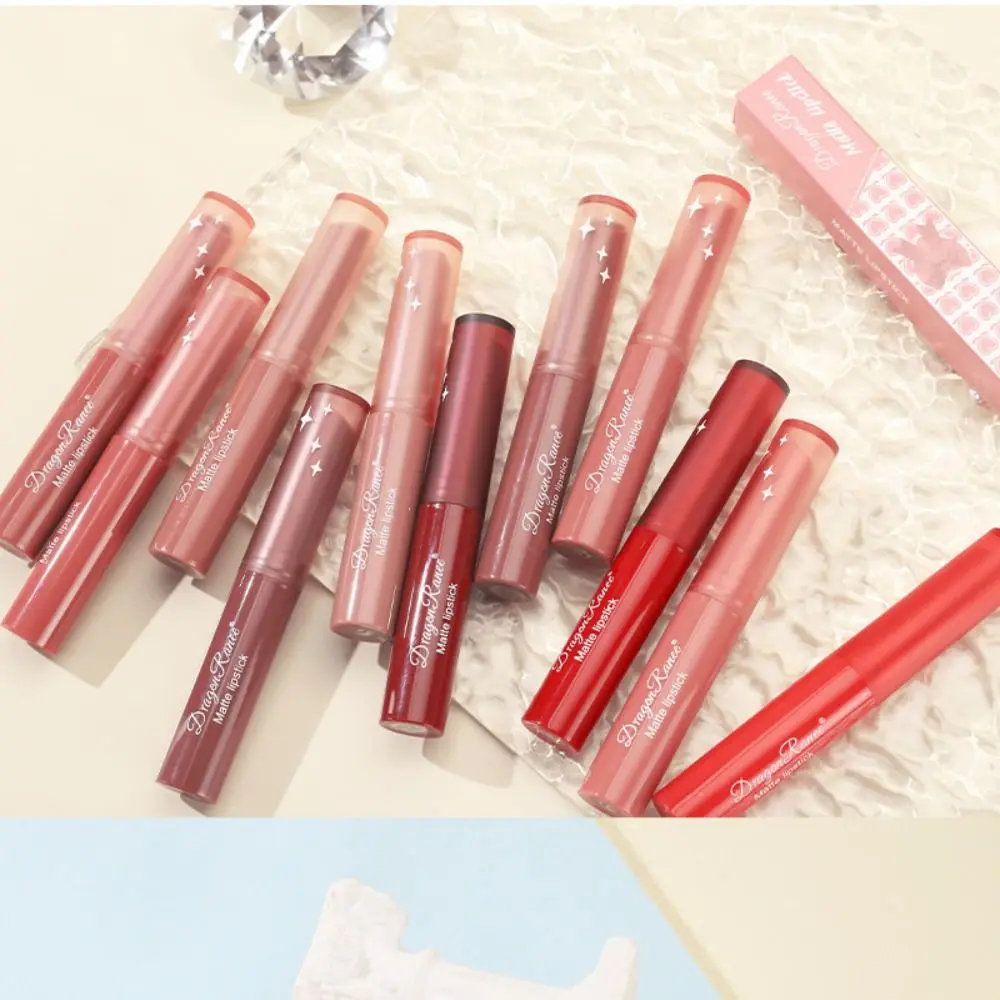 Waterproof Matte Lipstick Velvet Long Lasting Lip Makeup Solid Lip Gloss 12 Colors Cosmetic Nude Lip Stick Women