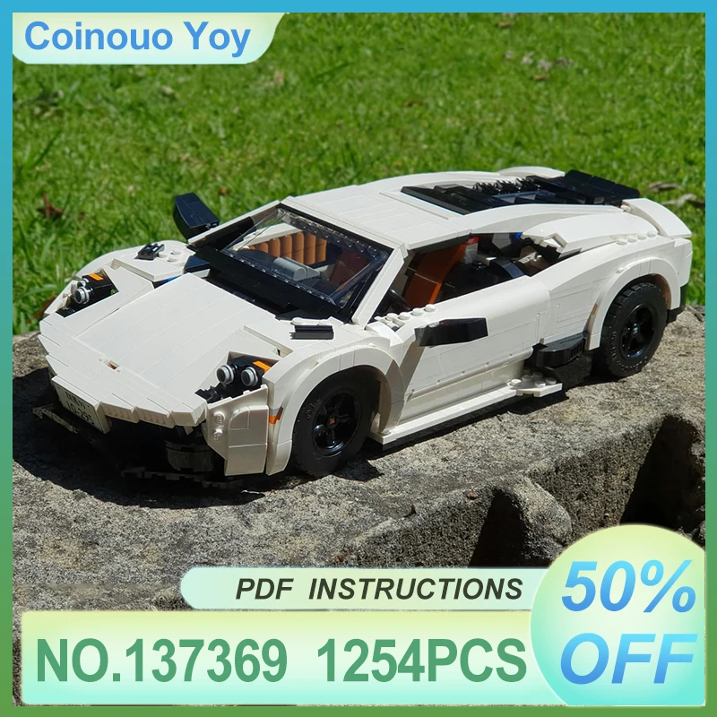 

1254pcs New MOC-137369 Technical White Speed Sports Car Racing Compatible 10295 Blocks Brick Puzzle DIY Toys Chrismas Gifts Kids