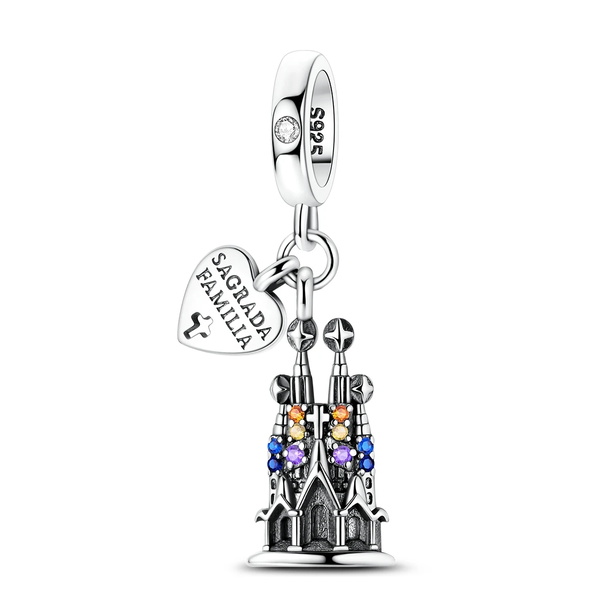 New 925 Sterling Silver Mysterious Church Charms Pendant For Women Fit Original Bracelet DIY Birthday Party Jewelry Gifts