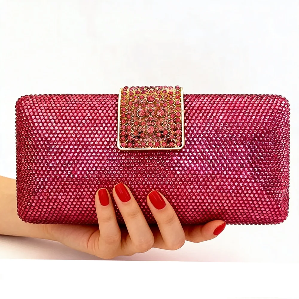 Evening  Ladies Dinner  Party Wedding Diamond Crystal Rhinestone  Clutch Bag